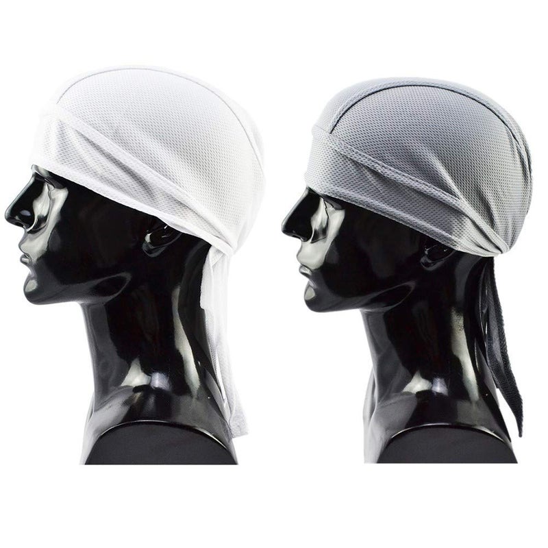GUIFIER 4 Pack Do Rag/Dew Rag Sweat Wicking Skull Cap Priate Hat Motorcycle Helmet Liner Head Wrap Doo Rags Durags for Men Women Solid Color - Image 3